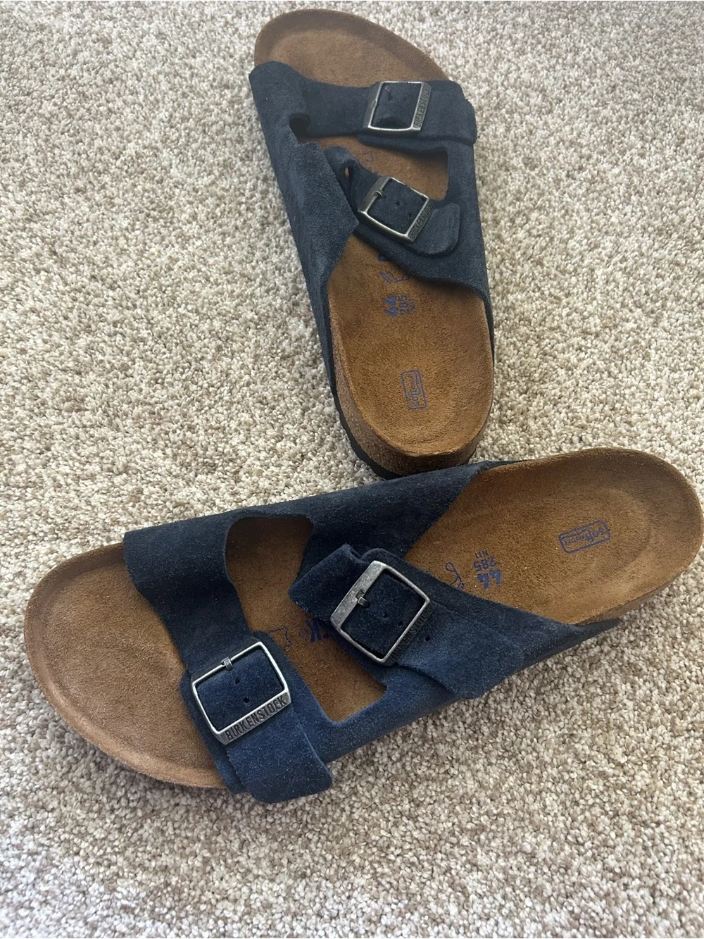 Birkenstock Arizona Soft Footbed Suede Sandal Navy